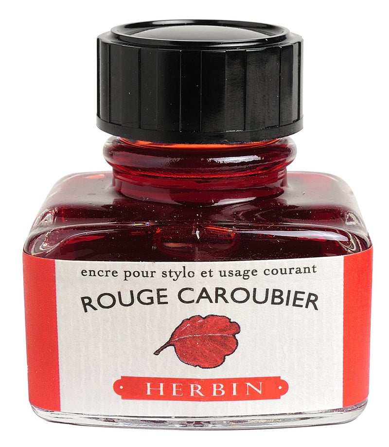 Jacques Herbin Herbin Fountain Pen Ink - 30ml Bottled - Rouge Caroubier - Image 1